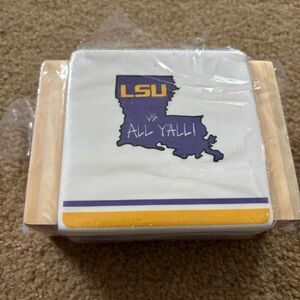 LSU Tigers LSU VS ALL YALL! 4 Piece Ceramic Coaster Set *New*